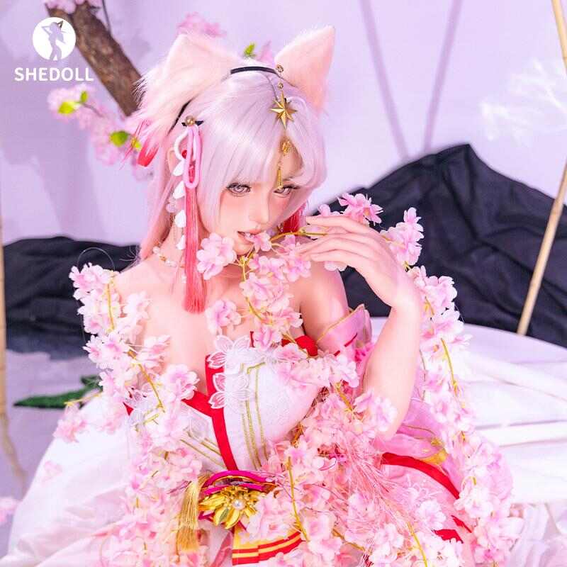 SHEDOLL コ・ショウウ 168cm 原神|フータン 猫耳レース戦装|発熱Dカップ |減量植毛ボディ| 2次元純欲爆発